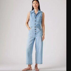 LEVI'S Women Home Improvement Jum Lightweight Sleeveless Jumpsuit Size M NWT
